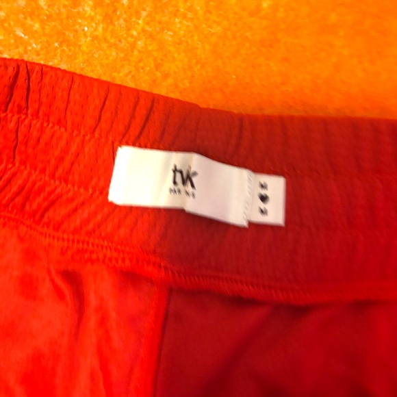 Red side snap wide leg pants NWT - Picture 7 of 12